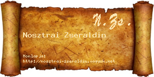 Nosztrai Zseraldin névjegykártya